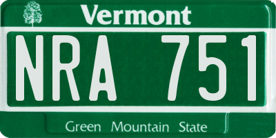 VT license plate NRA751