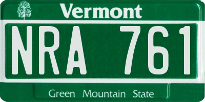 VT license plate NRA761