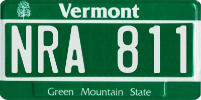 VT license plate NRA811