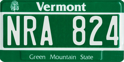 VT license plate NRA824