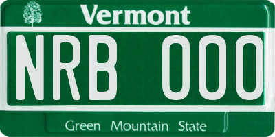 VT license plate NRB000