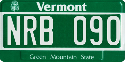 VT license plate NRB090