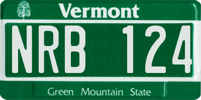 VT license plate NRB124