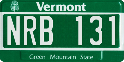 VT license plate NRB131