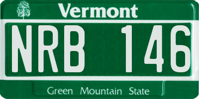 VT license plate NRB146