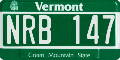 VT license plate NRB147