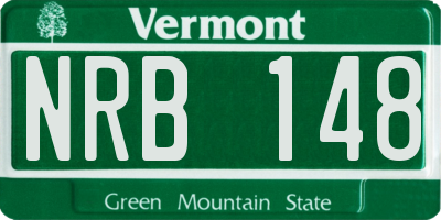 VT license plate NRB148