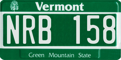 VT license plate NRB158