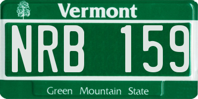 VT license plate NRB159