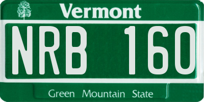 VT license plate NRB160