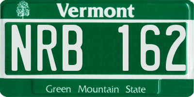 VT license plate NRB162