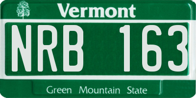 VT license plate NRB163