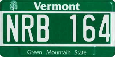 VT license plate NRB164