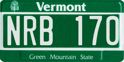 VT license plate NRB170