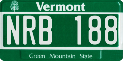 VT license plate NRB188