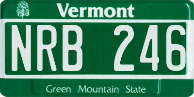 VT license plate NRB246
