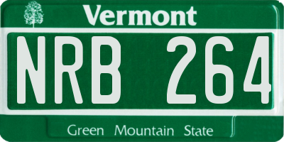 VT license plate NRB264