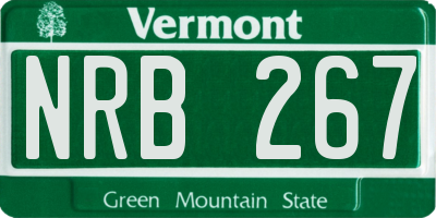 VT license plate NRB267