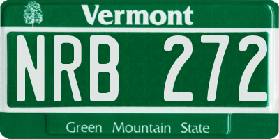 VT license plate NRB272