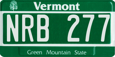 VT license plate NRB277