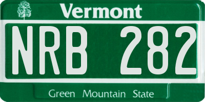 VT license plate NRB282