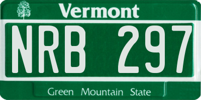 VT license plate NRB297