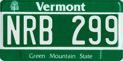VT license plate NRB299