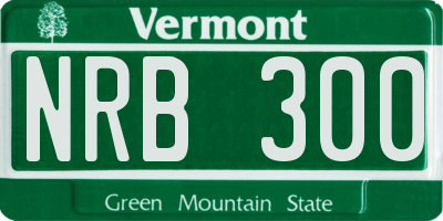 VT license plate NRB300
