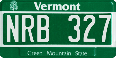 VT license plate NRB327