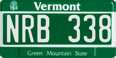 VT license plate NRB338