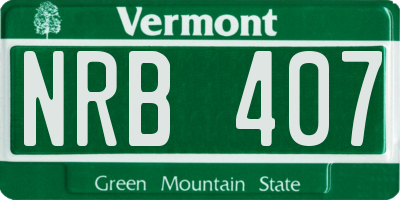 VT license plate NRB407