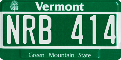 VT license plate NRB414
