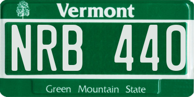 VT license plate NRB440