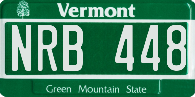 VT license plate NRB448