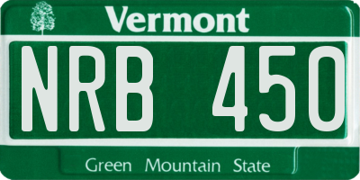 VT license plate NRB450