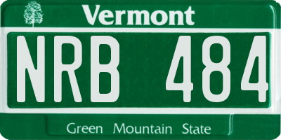 VT license plate NRB484