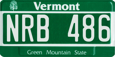 VT license plate NRB486