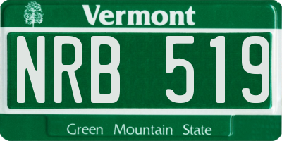 VT license plate NRB519