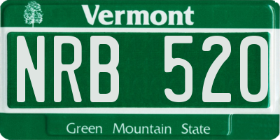 VT license plate NRB520
