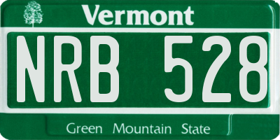 VT license plate NRB528