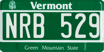 VT license plate NRB529