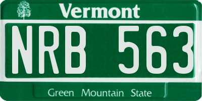 VT license plate NRB563