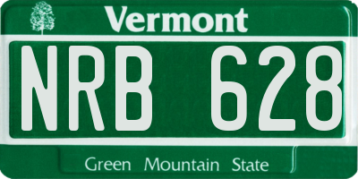 VT license plate NRB628