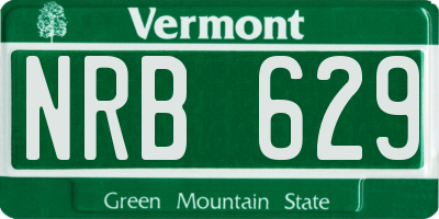 VT license plate NRB629