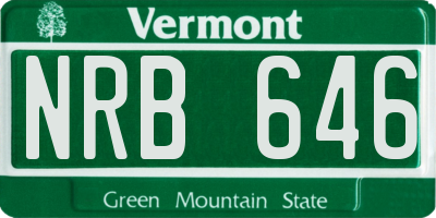 VT license plate NRB646