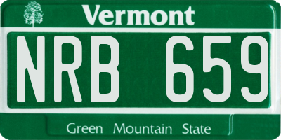 VT license plate NRB659
