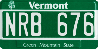 VT license plate NRB676