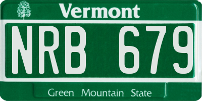 VT license plate NRB679