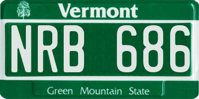 VT license plate NRB686