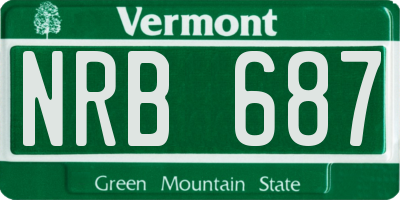 VT license plate NRB687